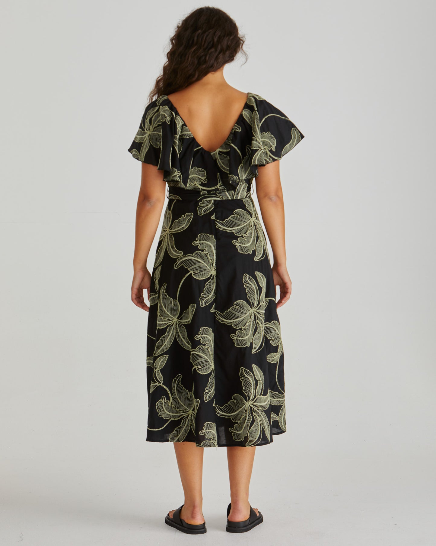 Rosita Ruffle Dress - Black