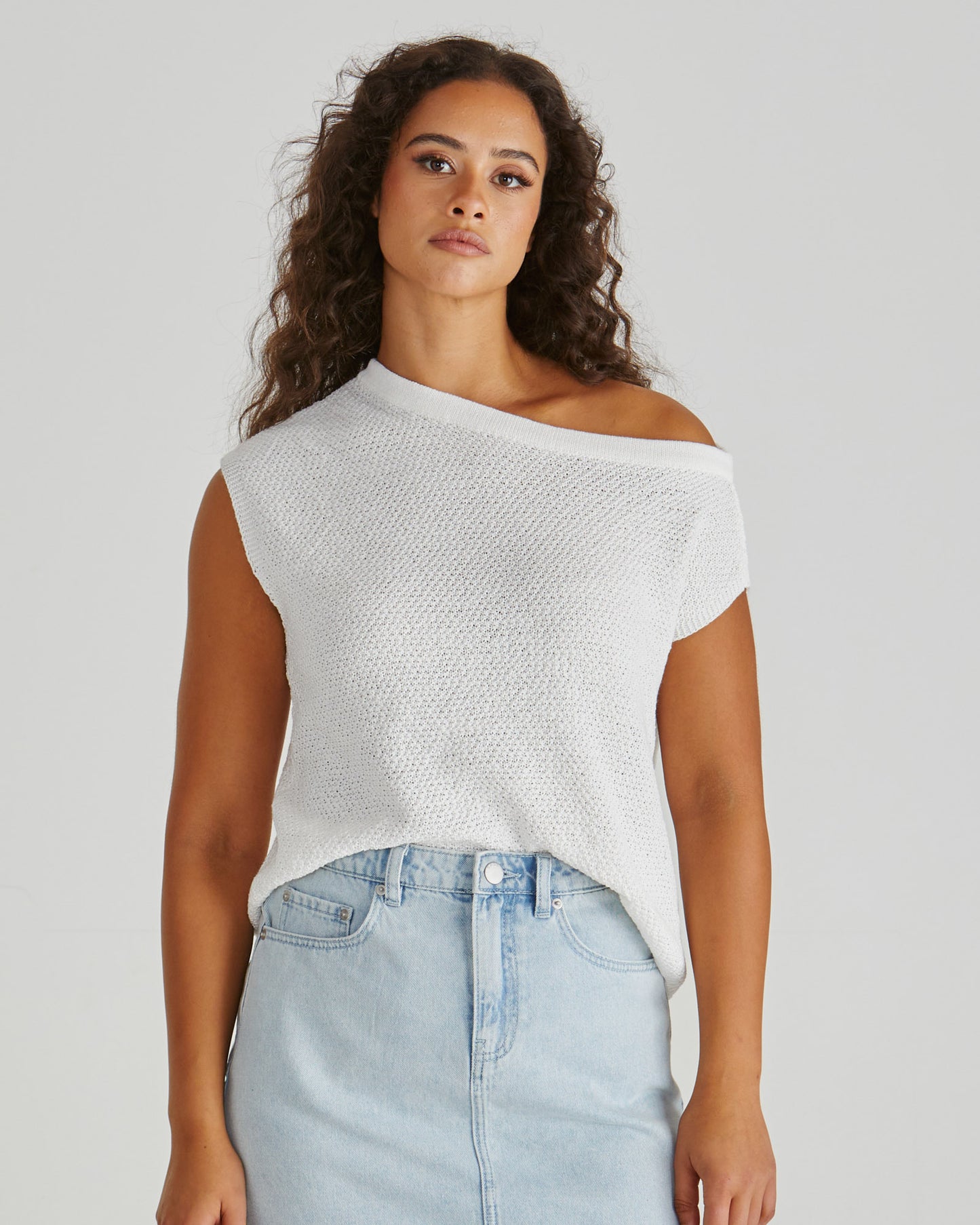 Jaci Knit Top - White
