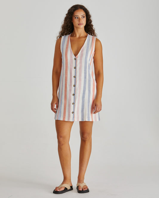 Travis Vest Dress - Multi Stripe