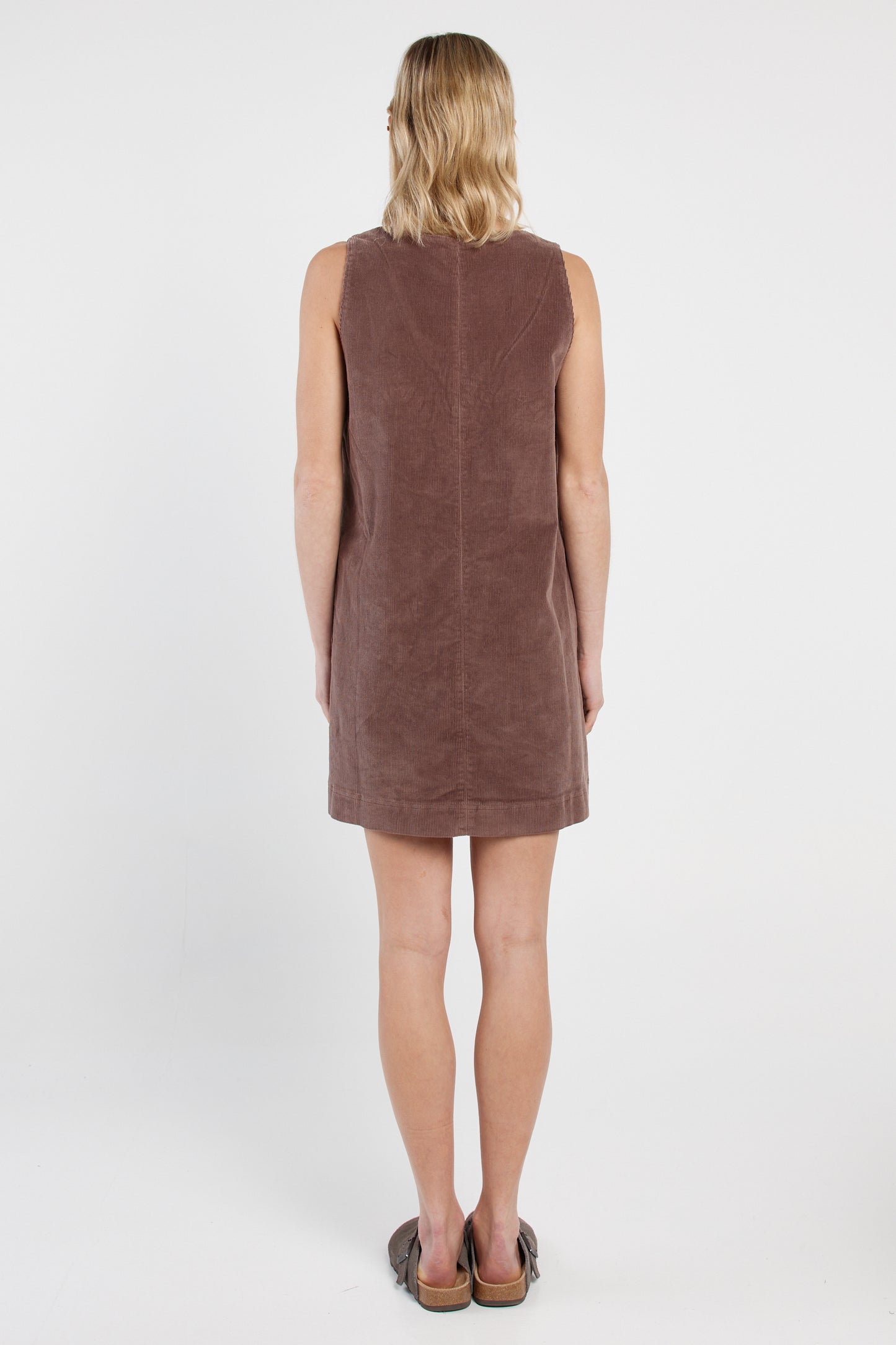 Parco Cord Shift Dress - Mushroom