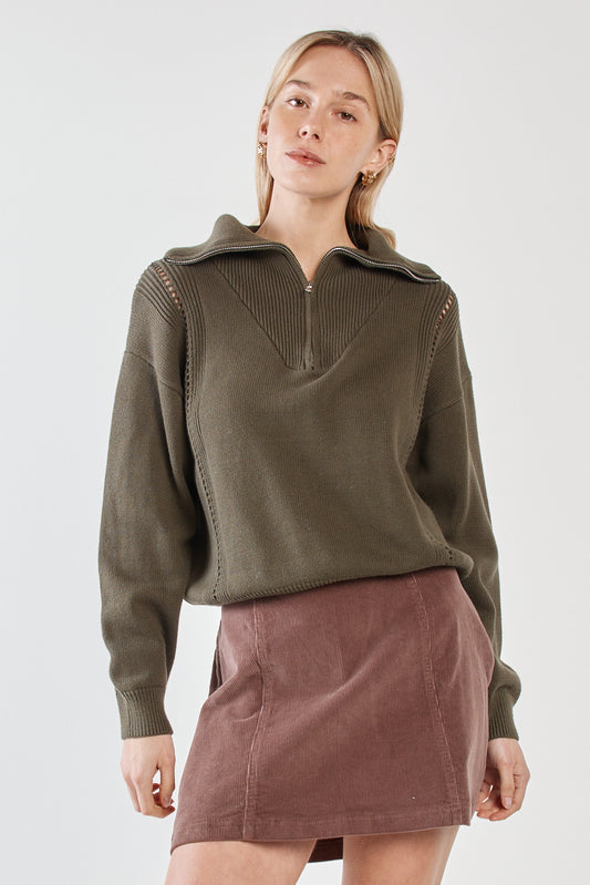 Parco Cord Mini Skirt - Mushroom