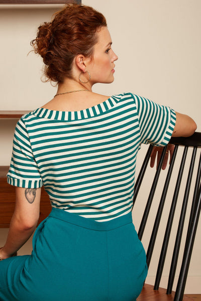 Boatneck Top - Ponderosa Green