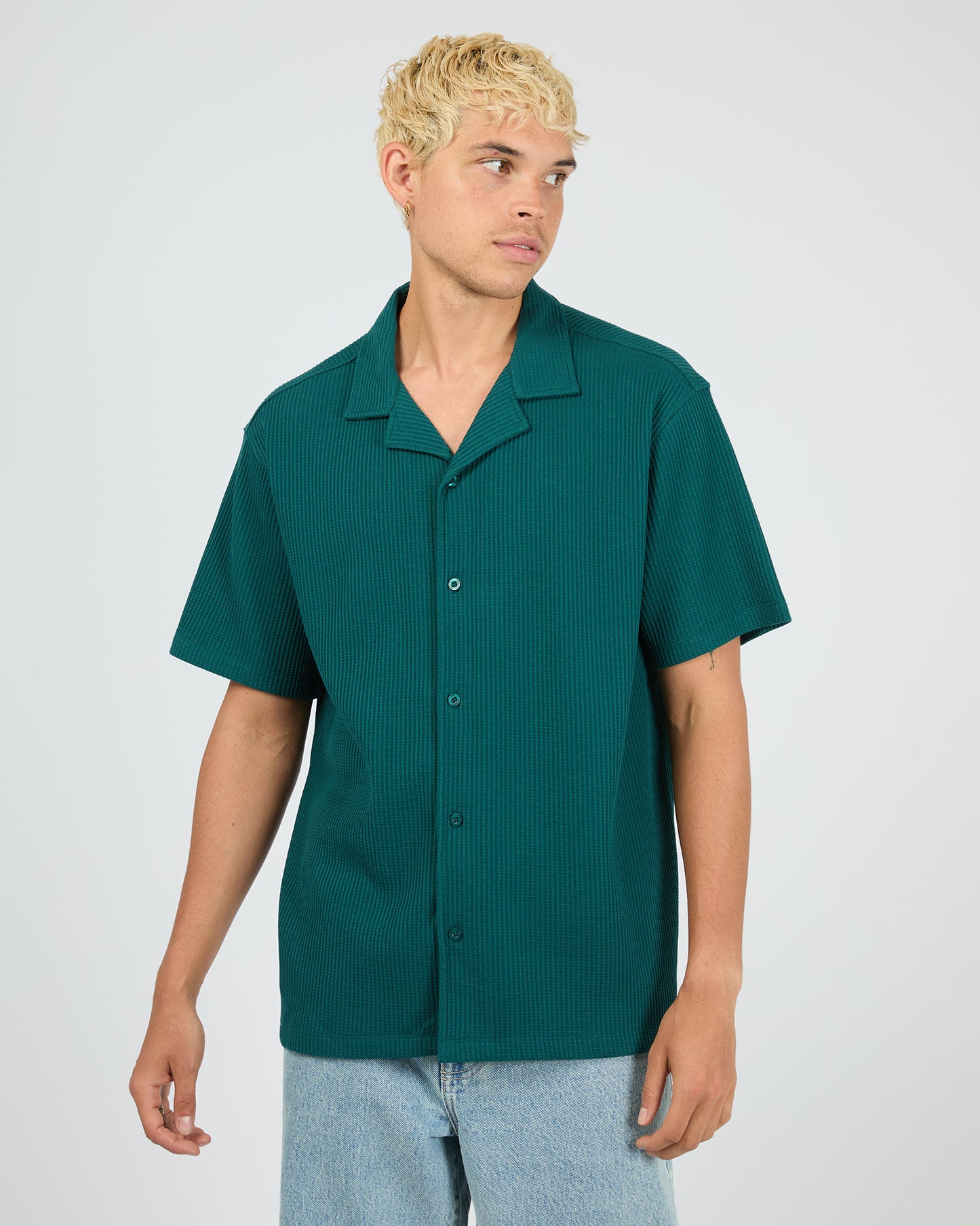 Sessions Waffle SS Shirt - Teal