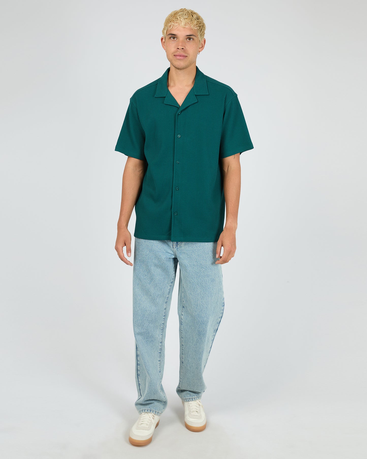 Sessions Waffle SS Shirt - Teal