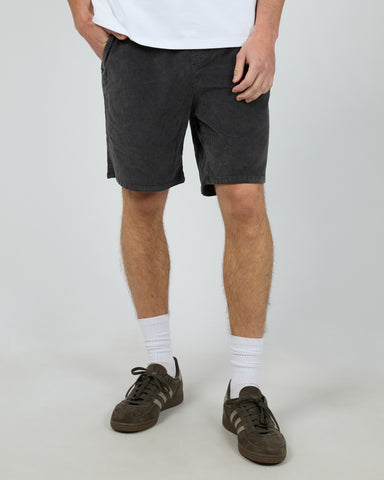 Cord Short - Washed Black