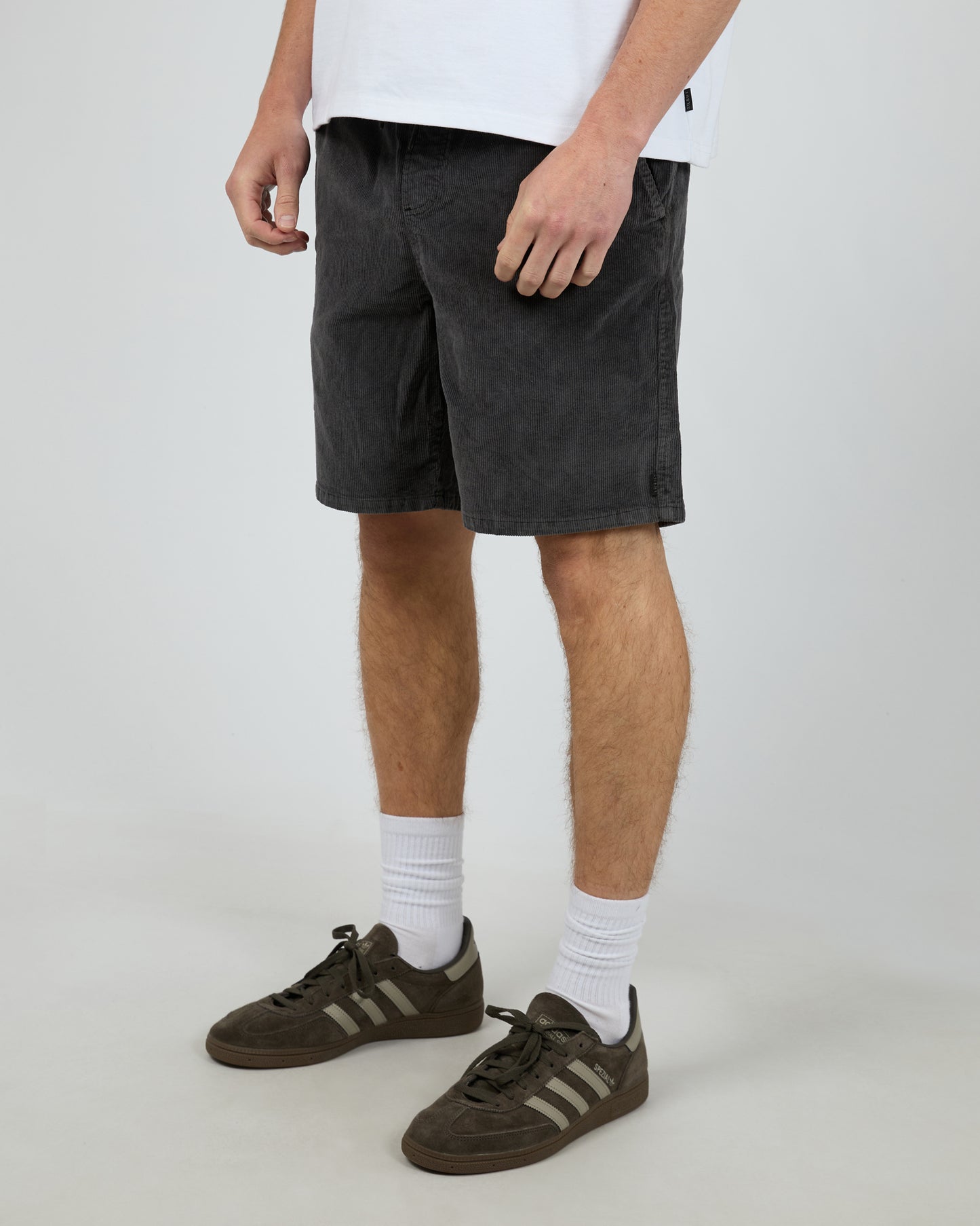 Cord Short - Washed Black