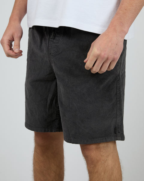 Cord Short - Washed Black