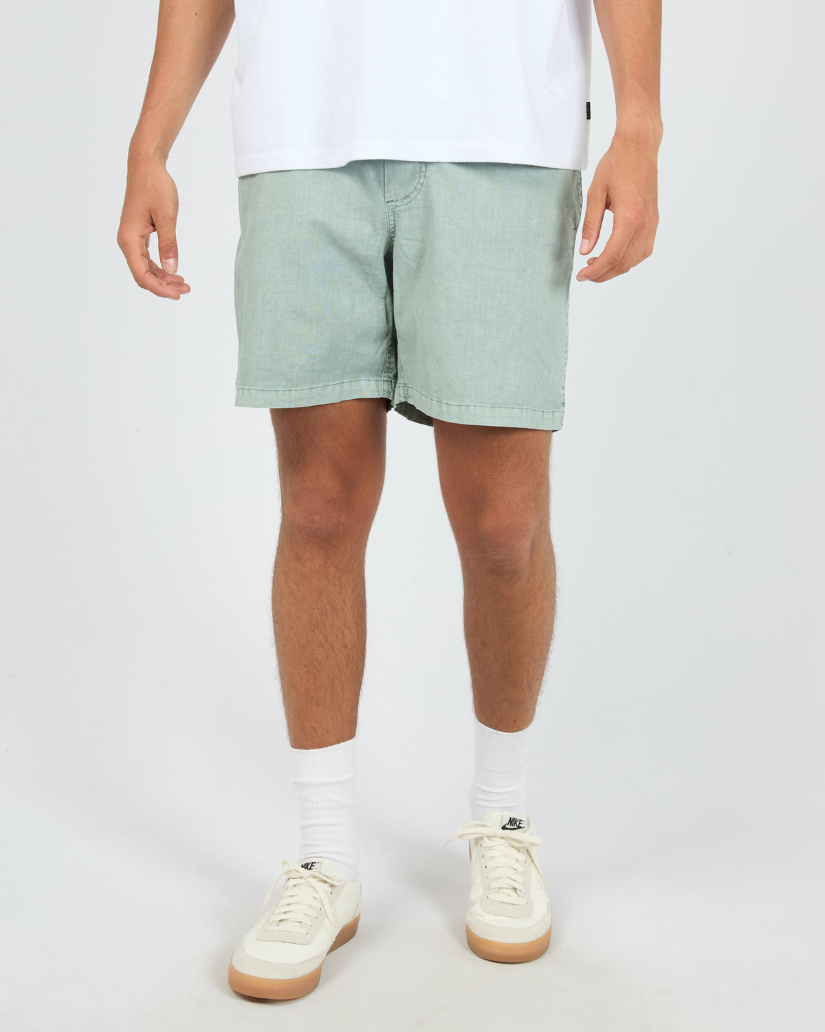Elastic Waist Shorts - Green