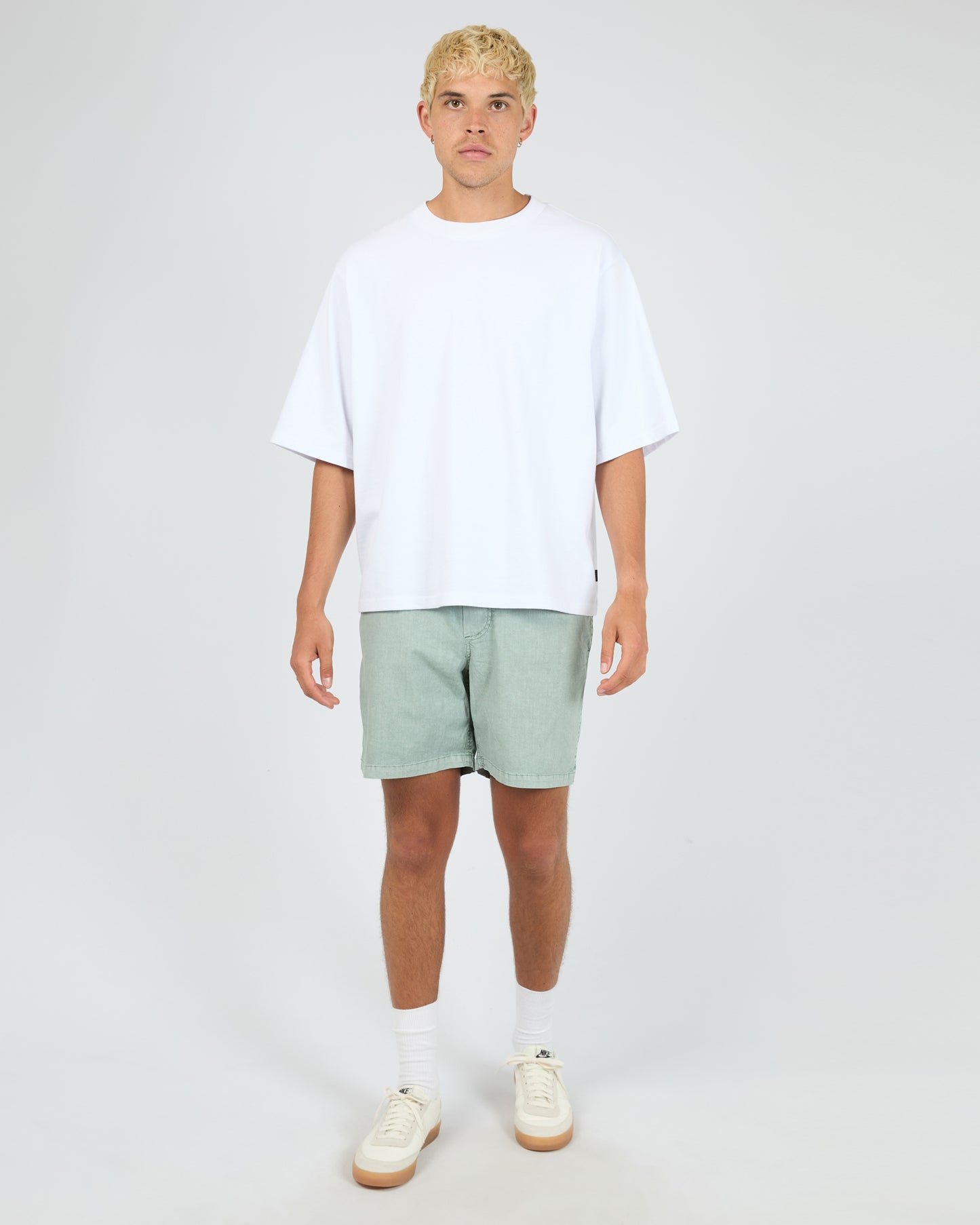 Elastic Waist Shorts - Green