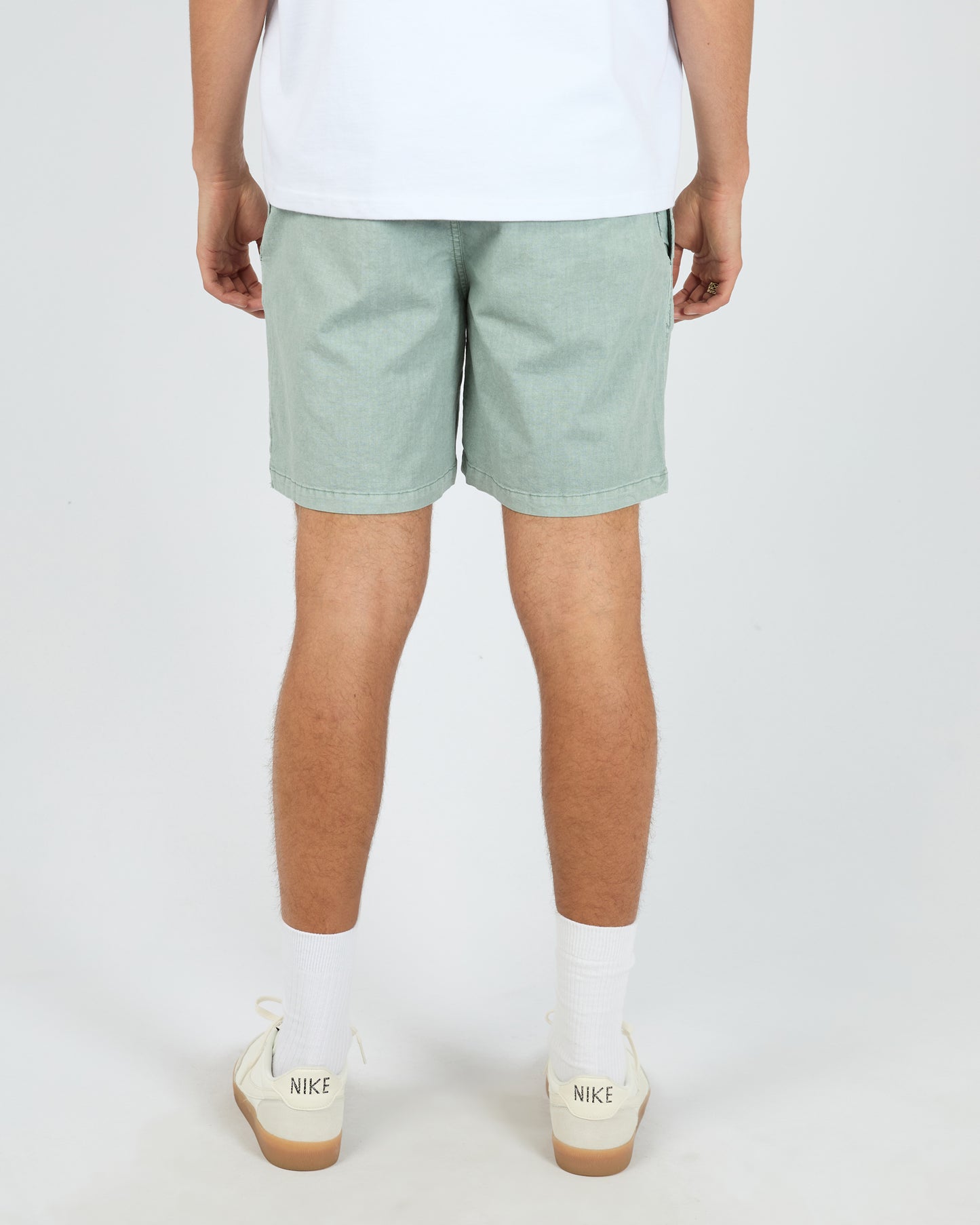 Elastic Waist Shorts - Green