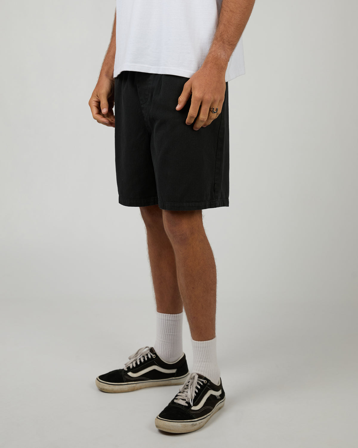 Herringbone Shorts - Black