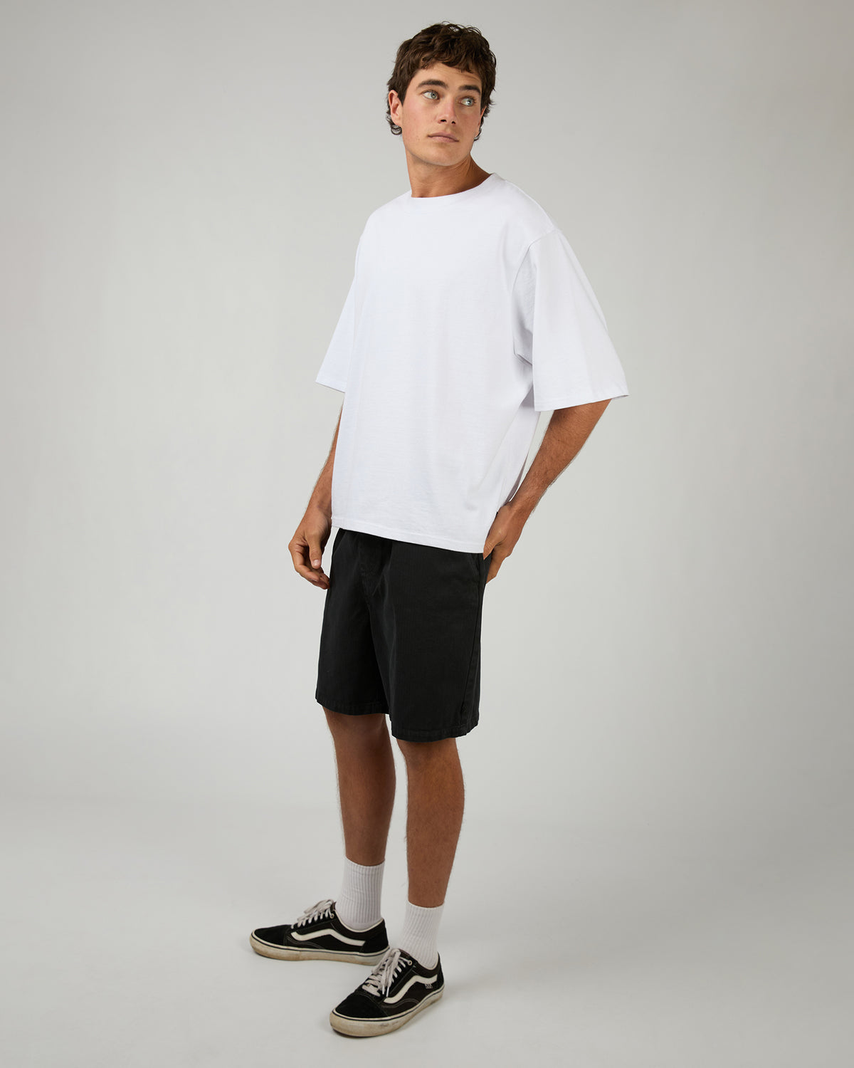 Herringbone Shorts - Black