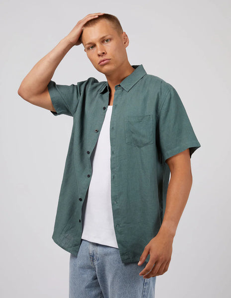 Linen SS Shirt - Pine