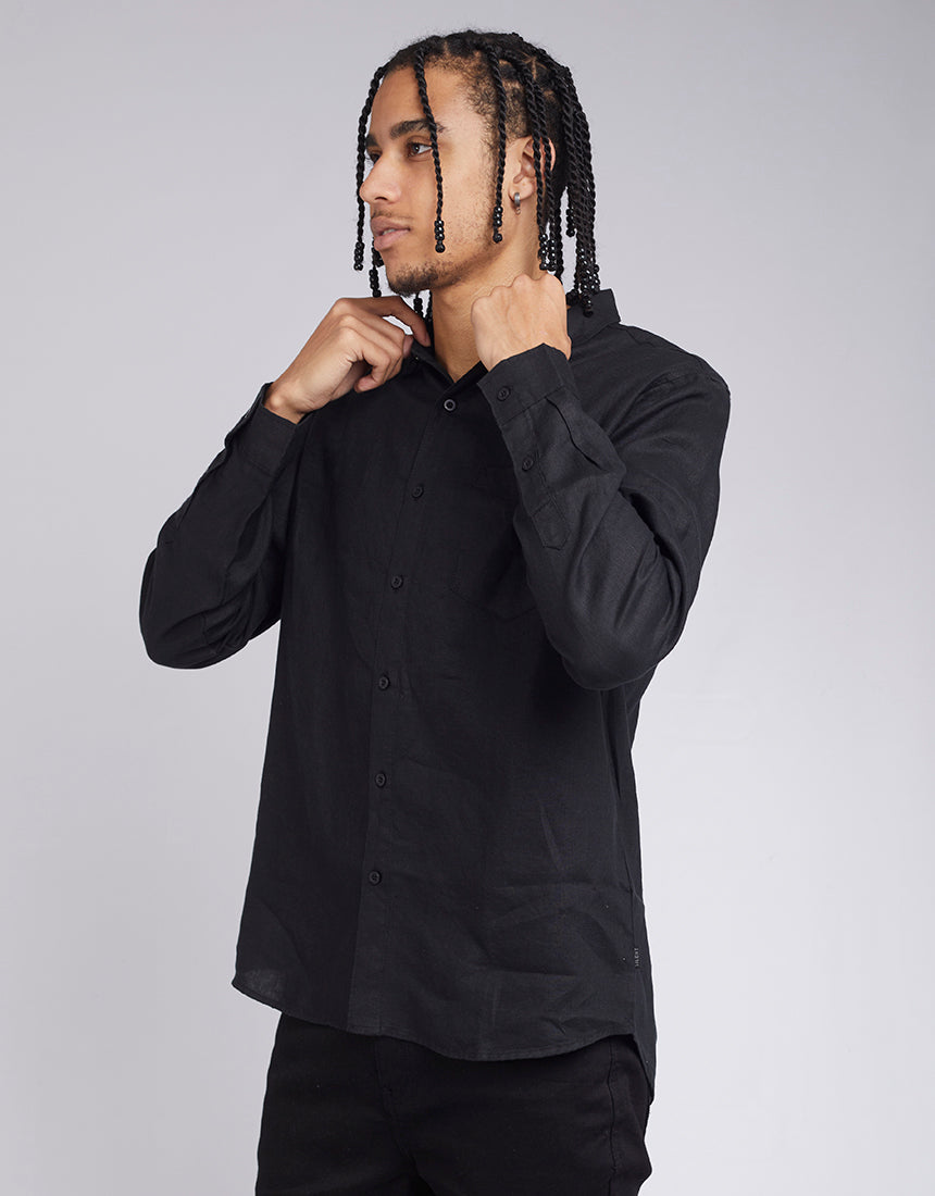 Linen Shirt - Black
