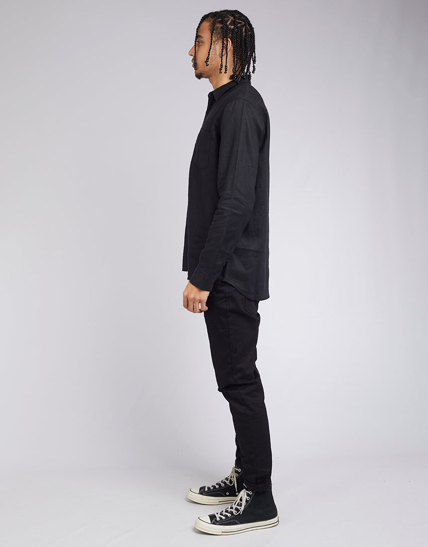 Linen Shirt - Black