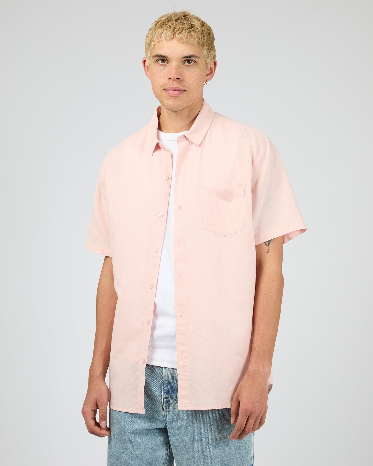 Linen LS Shirt II -Pink