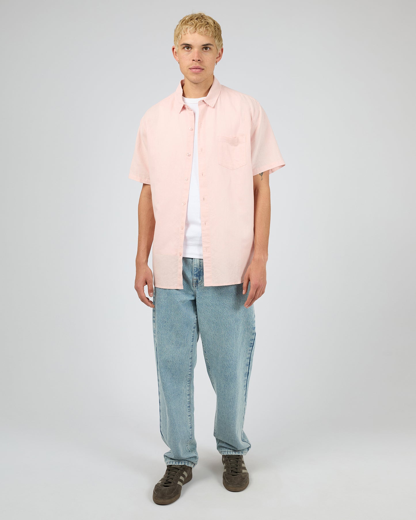 Linen LS Shirt II -Pink
