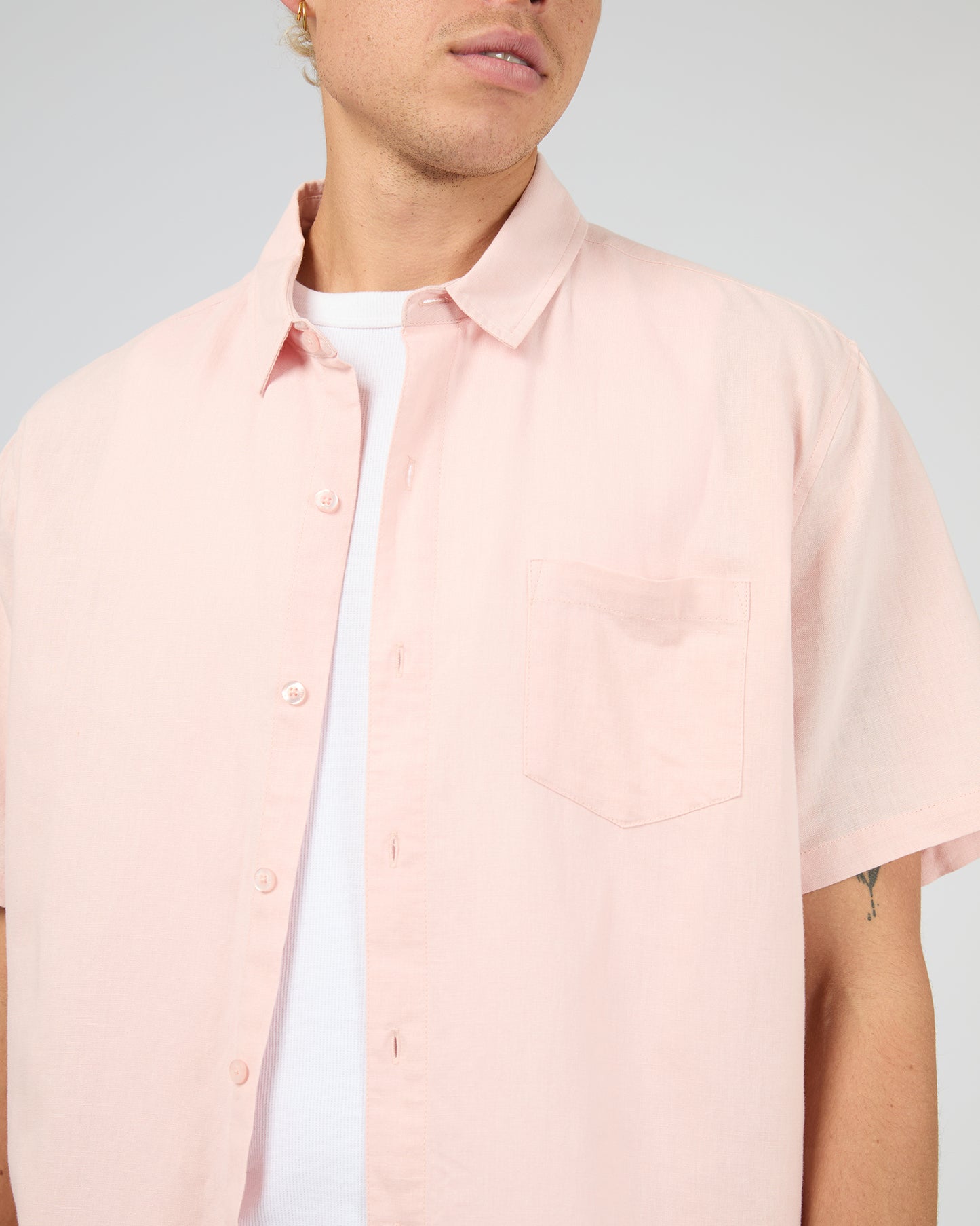 Linen LS Shirt II -Pink