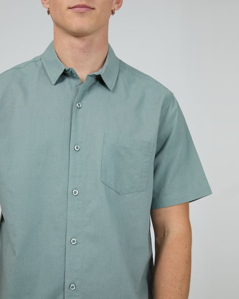 Linen SS Shirt - Steel