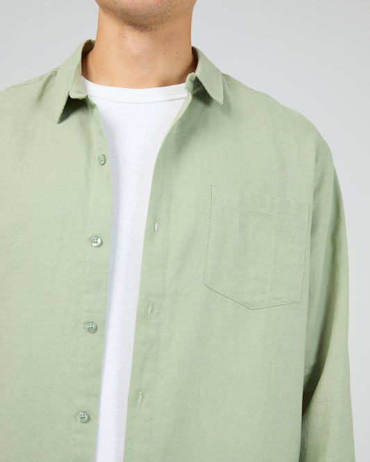 Linen LS Shirt II - Sage