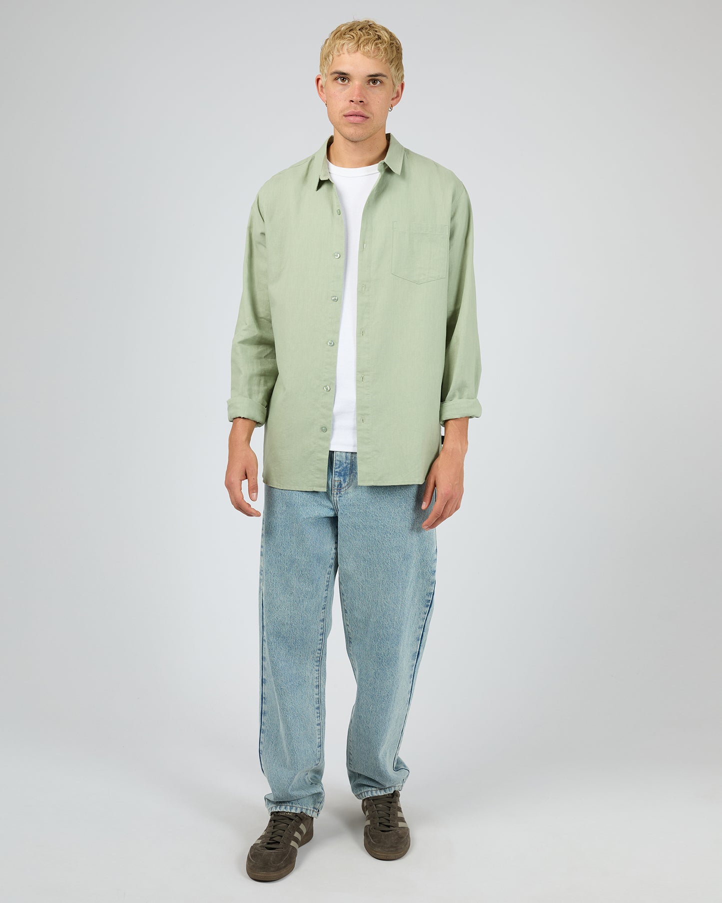 Linen LS Shirt II - Sage