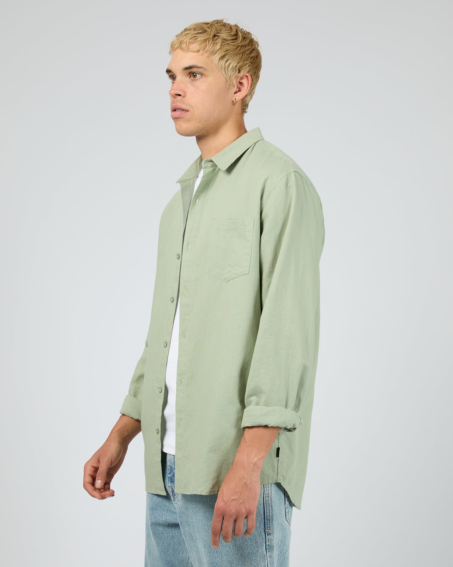 Linen LS Shirt II - Sage
