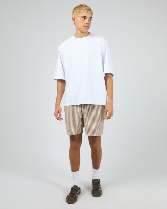 Stripe linen Short - Chocolate