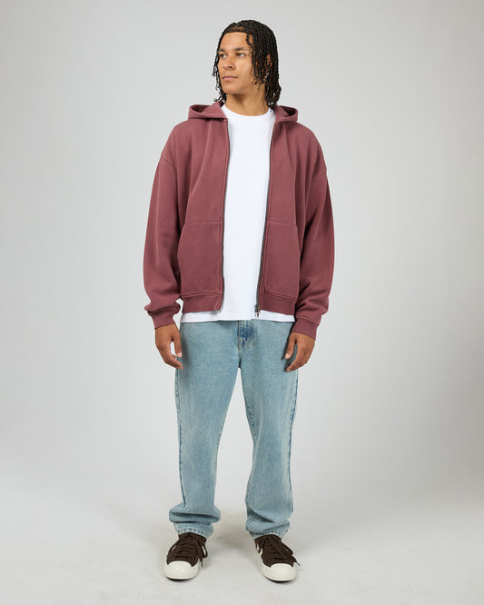 Box Zip Hoodie - Plum