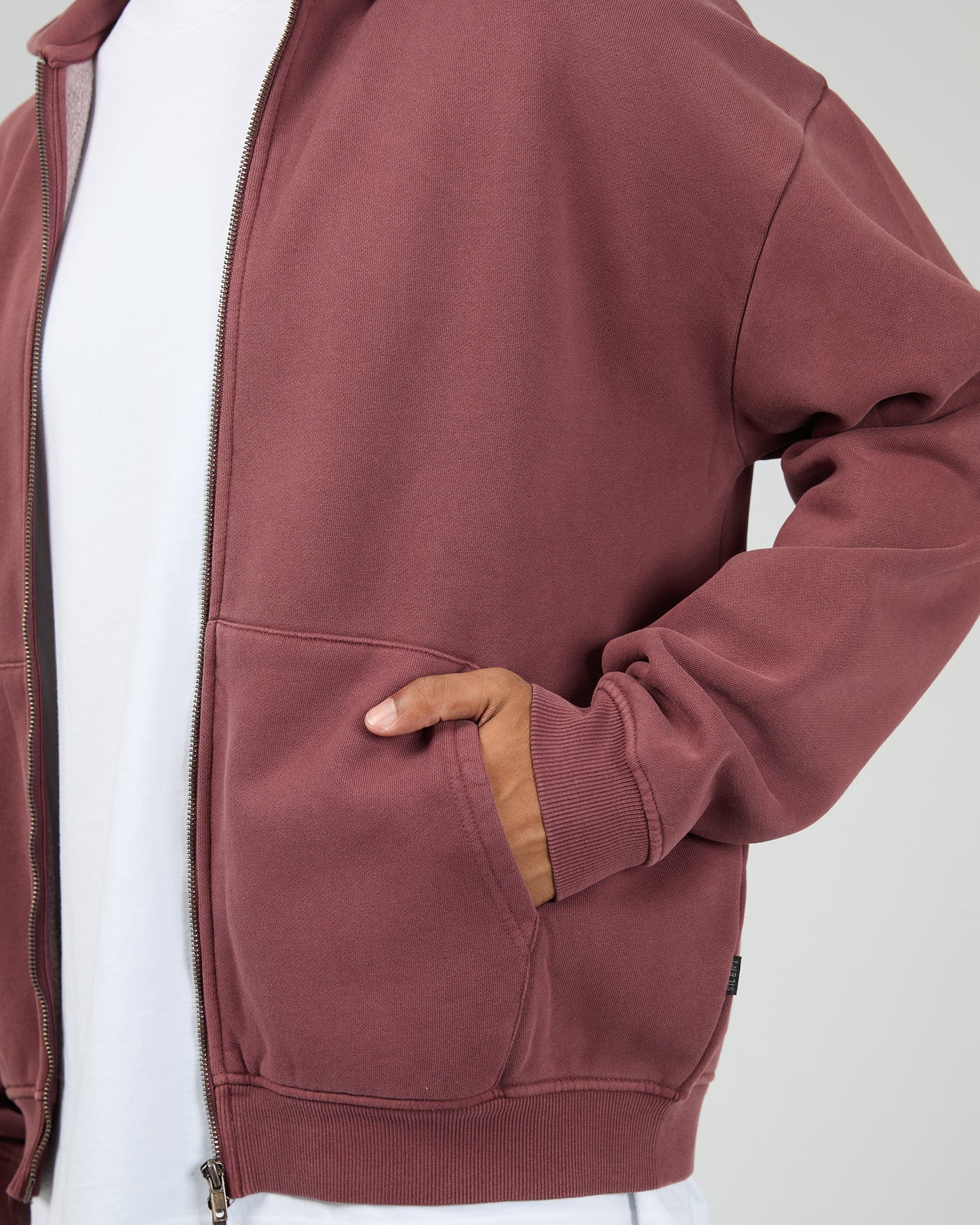 Box Zip Hoodie - Plum