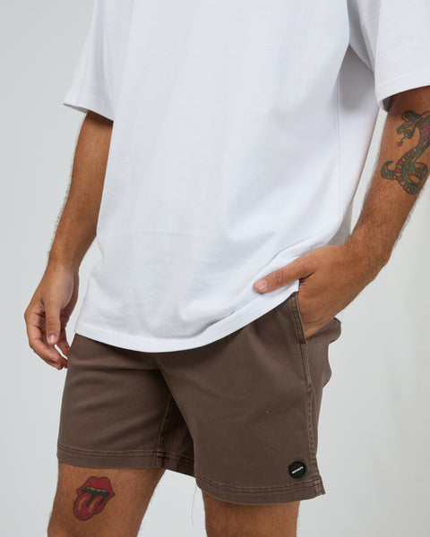 17" Twill Joggers - Brown