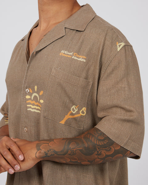 Wind Down S/S Shirt - Brown