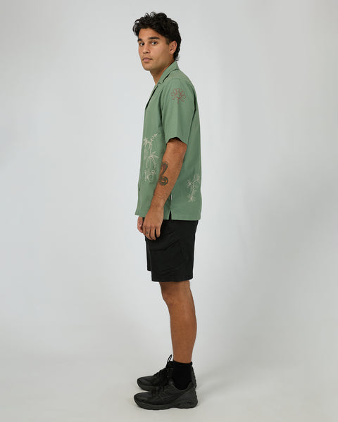 Athens Embroidered Shirt - Green