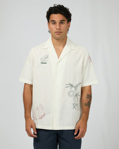 Athens Embroidered Shirt - Vintage White