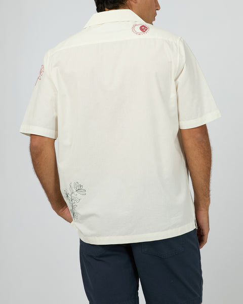 Athens Embroidered Shirt - Vintage White