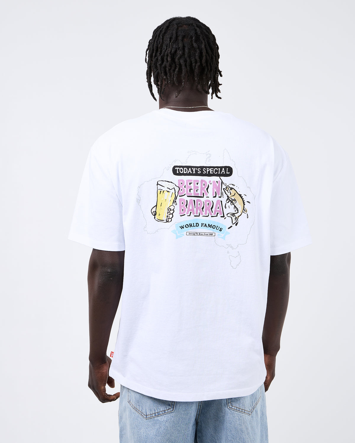 Beer & Barra Tee - White