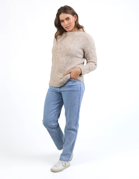 Monnet Knit Crew - Mushroom