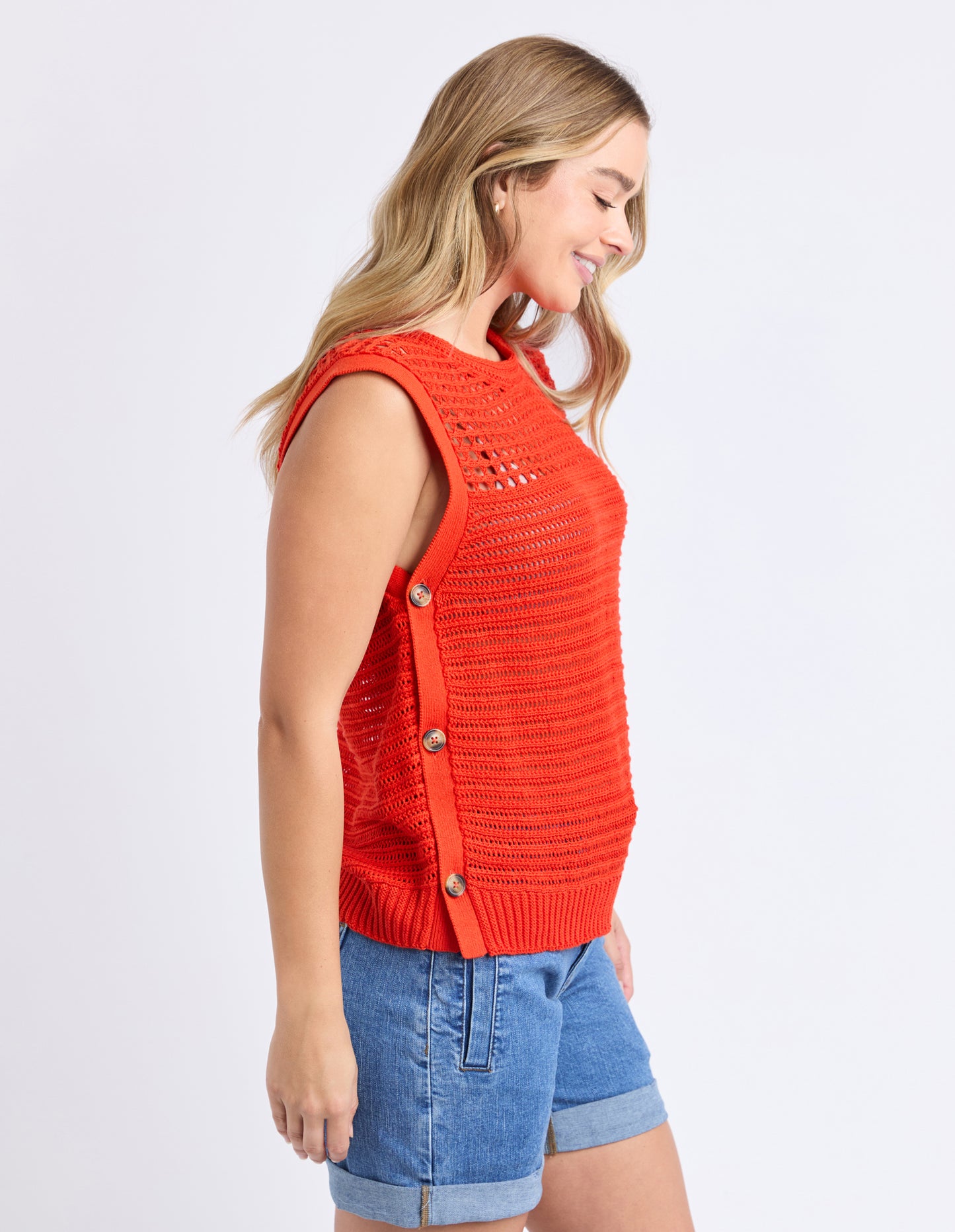 Chilli Knit Top - Tangelo