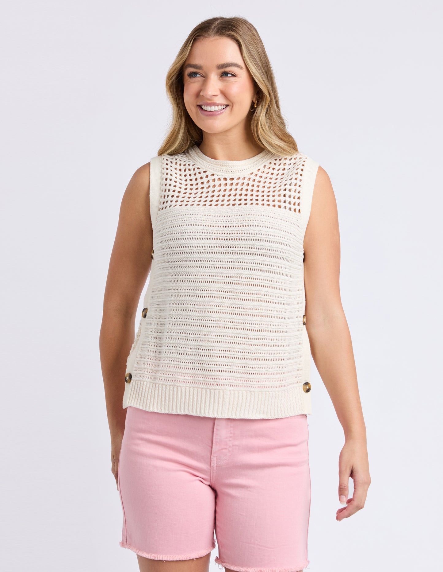 Chilli Knit Top - Vintage White