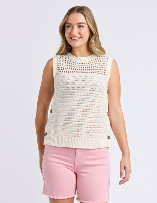 Chilli Knit Top - Vintage White