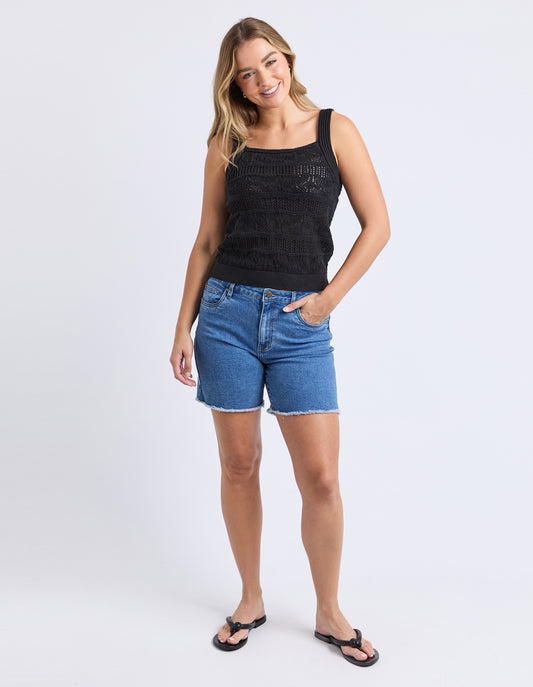 Polperro Knit Top - Black