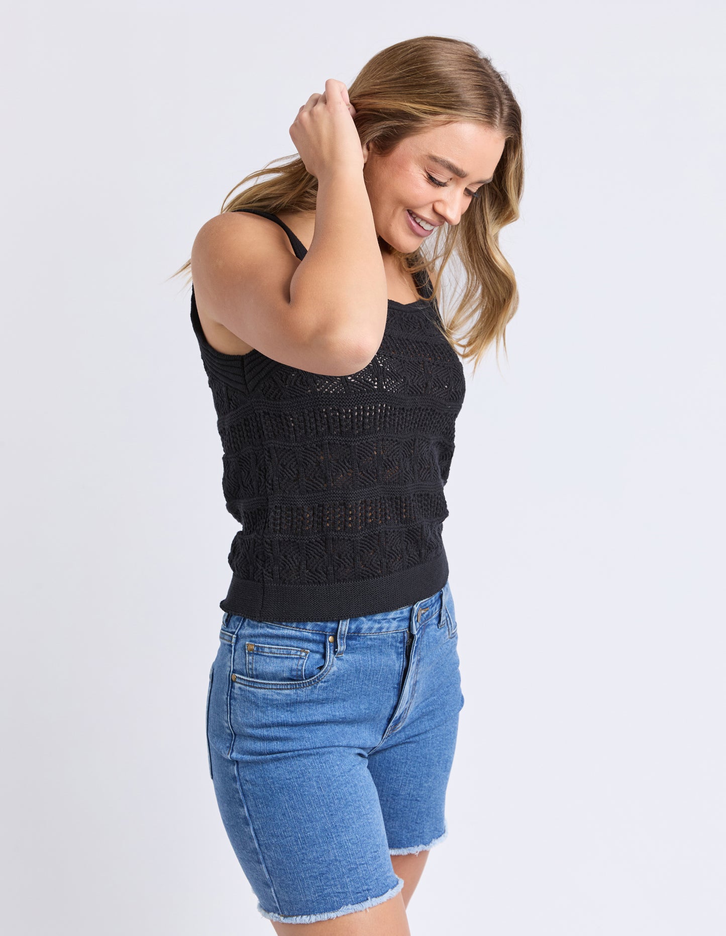 Polperro Knit Top - Black