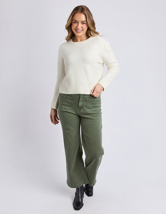 Marla Floral Knit - Vintage White