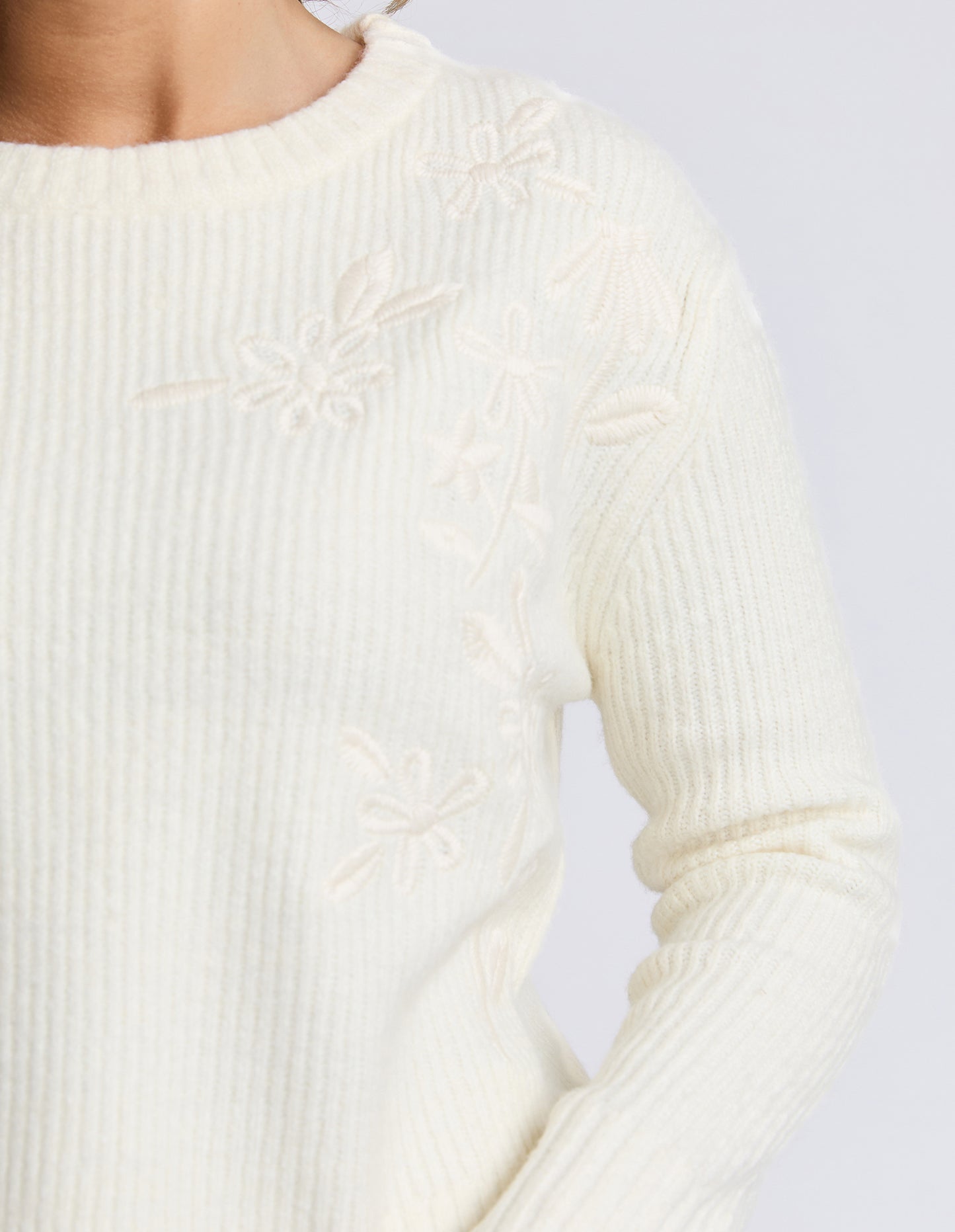 Marla Floral Knit - Vintage White
