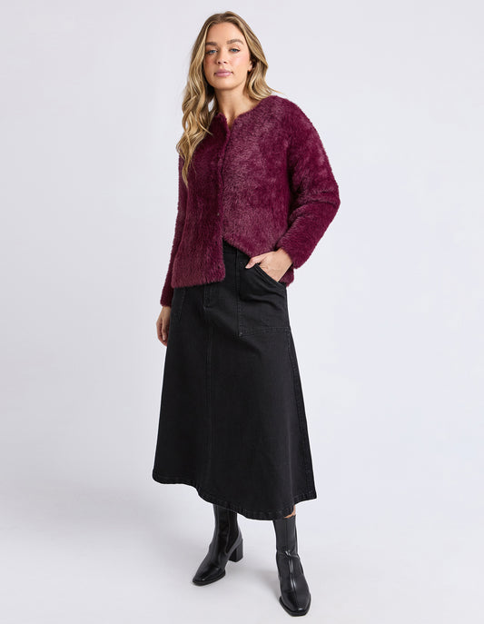 Kenny Button Cardi - Wine