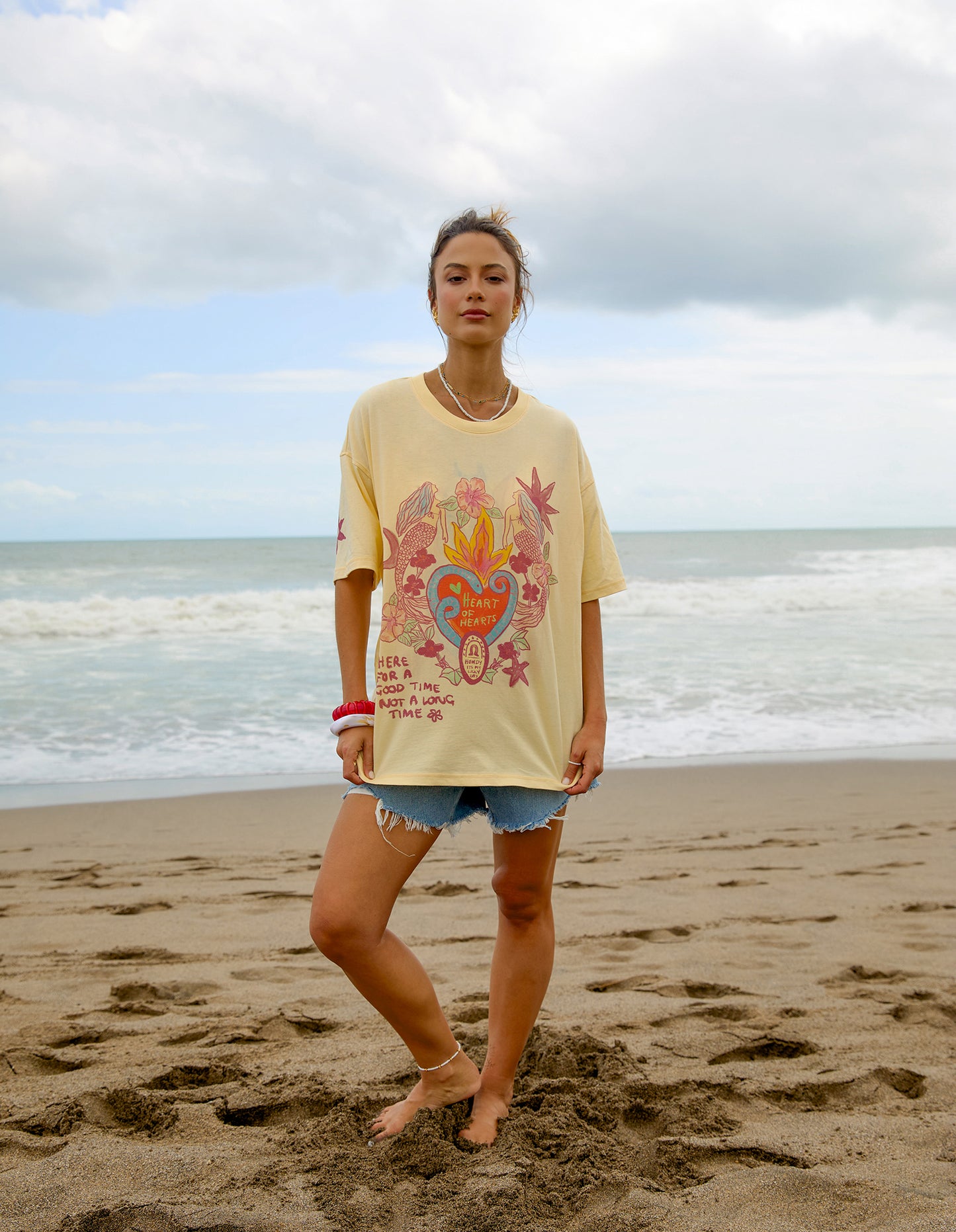 Heart Of Hearts Tee - Lemon