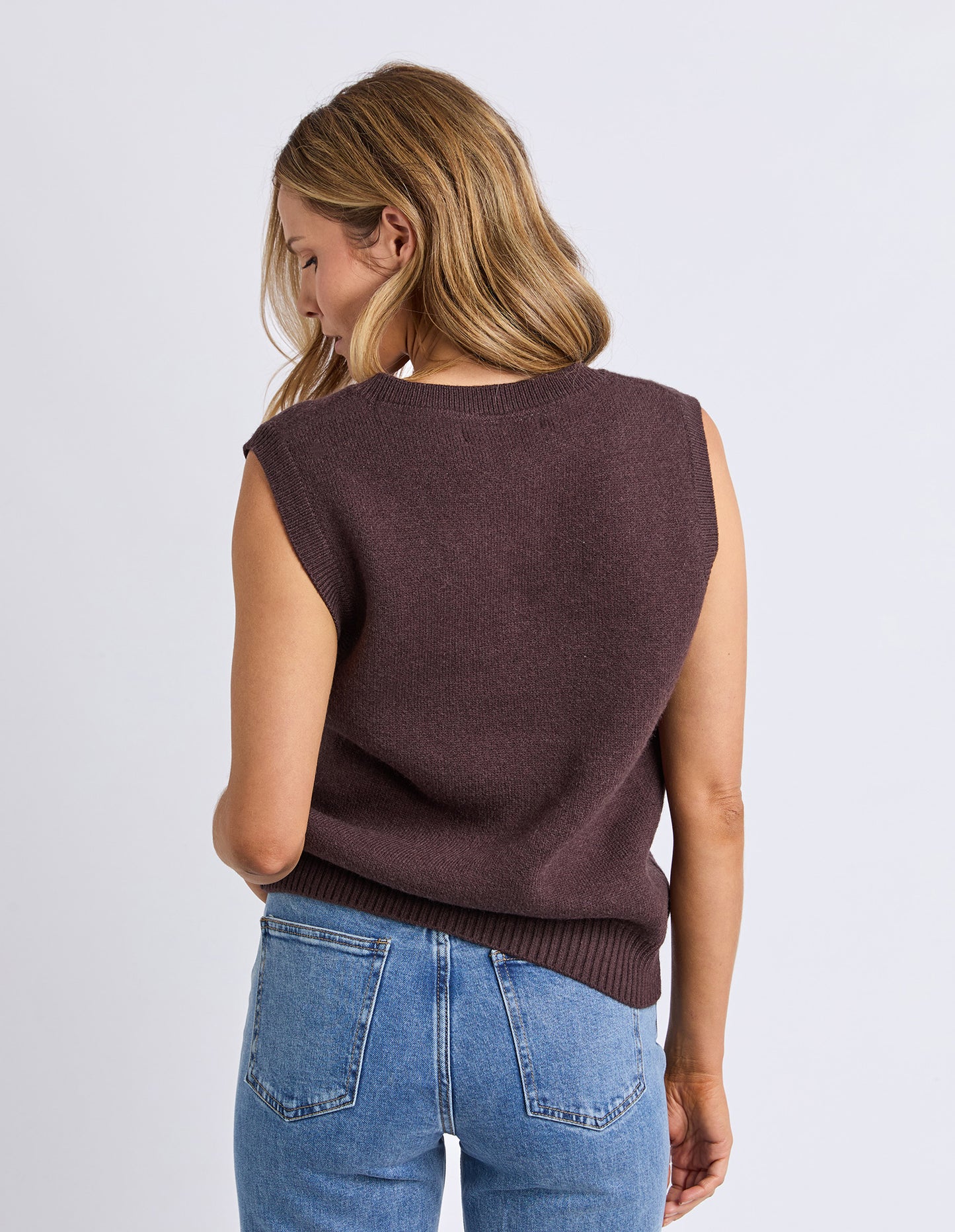 Nordic Vest - Chocolate And White
