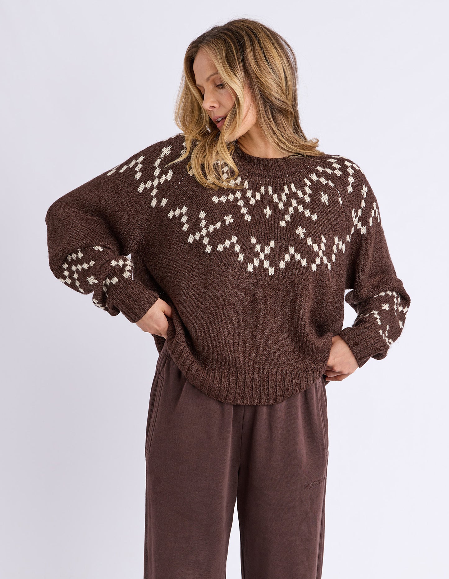 Polar Knit Crew - Coffee