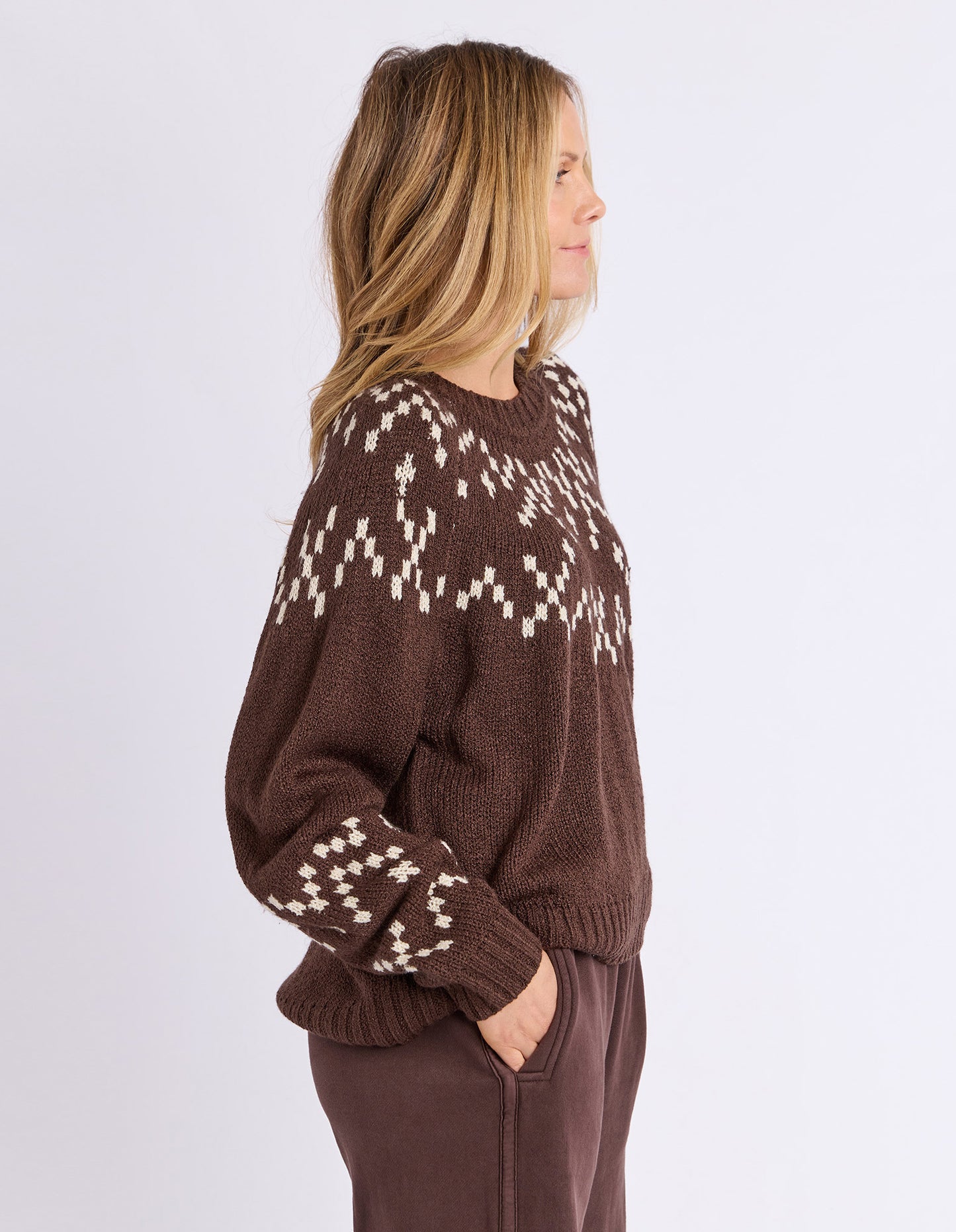 Polar Knit Crew - Coffee