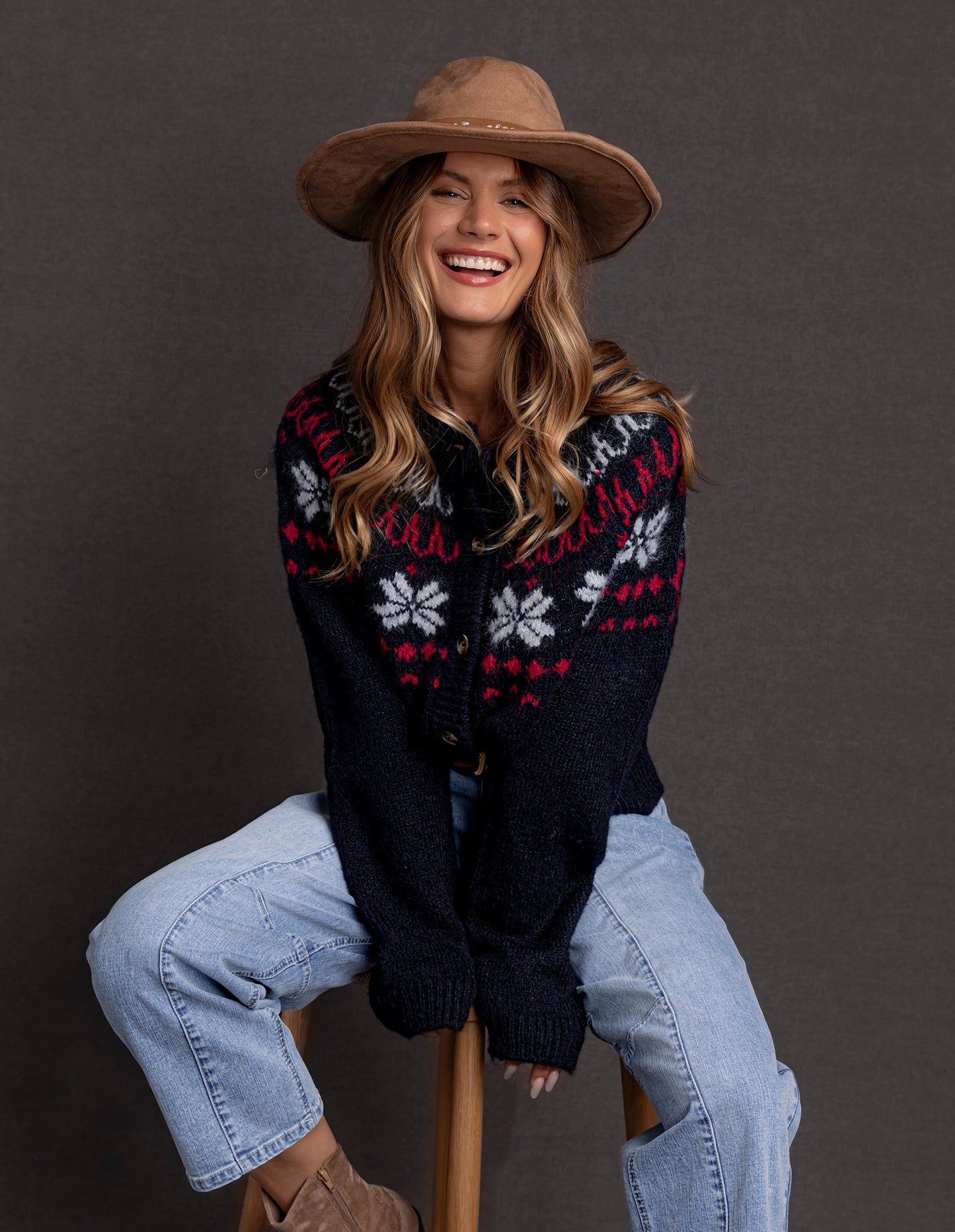 Verbier Knit Cardi - Navy