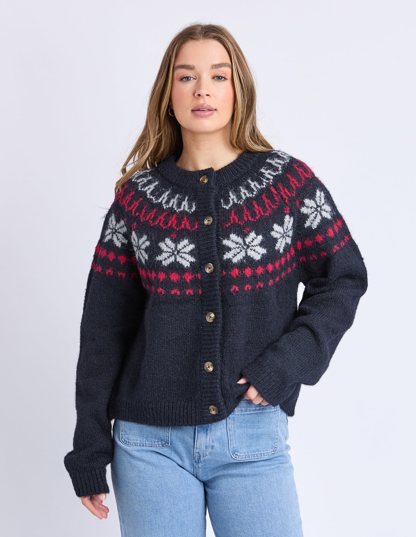 Verbier Knit Cardi - Navy
